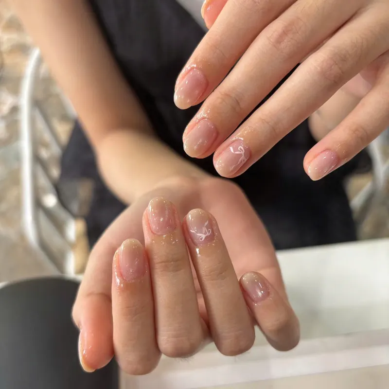 Natural nude manicure in Da Nang